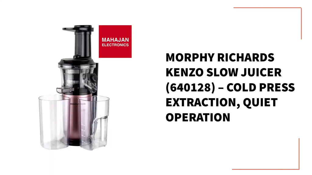 Morphy Richards Kenzo Slow Juicer (640128) &ndash; Cold Press Extraction, Quiet Operation by@Outfy