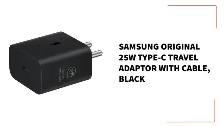 Samsung Original 25W Type-C Travel Adaptor with Cable, Black by@Outfy