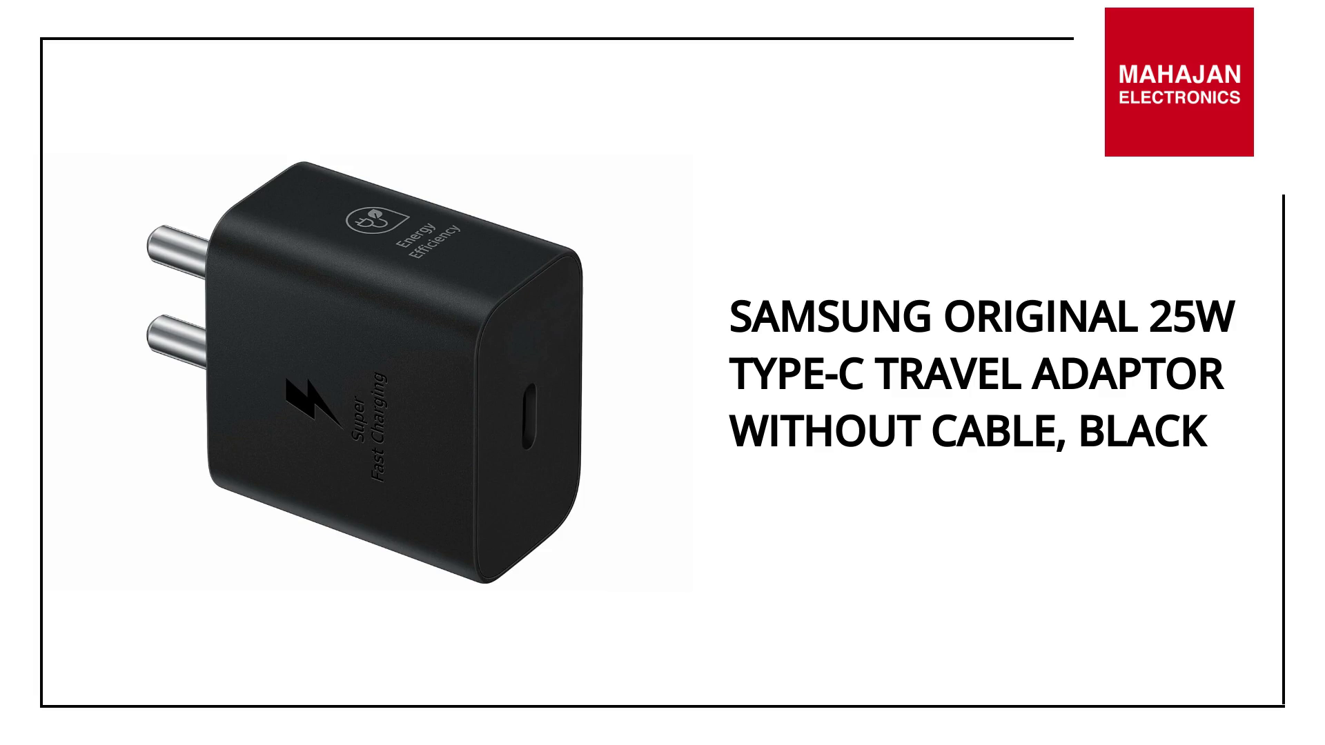 Samsung Original 25W Type-C Travel Adaptor without Cable, Black by@Outfy