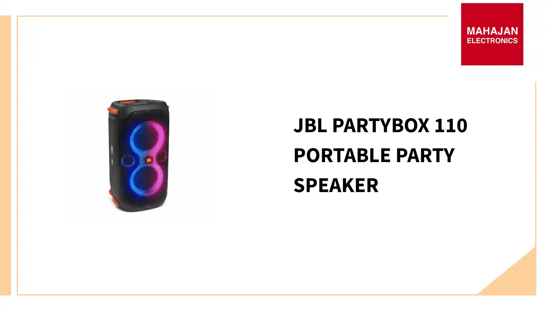 JBL PartyBox 110 Portable Party Speaker by@Outfy