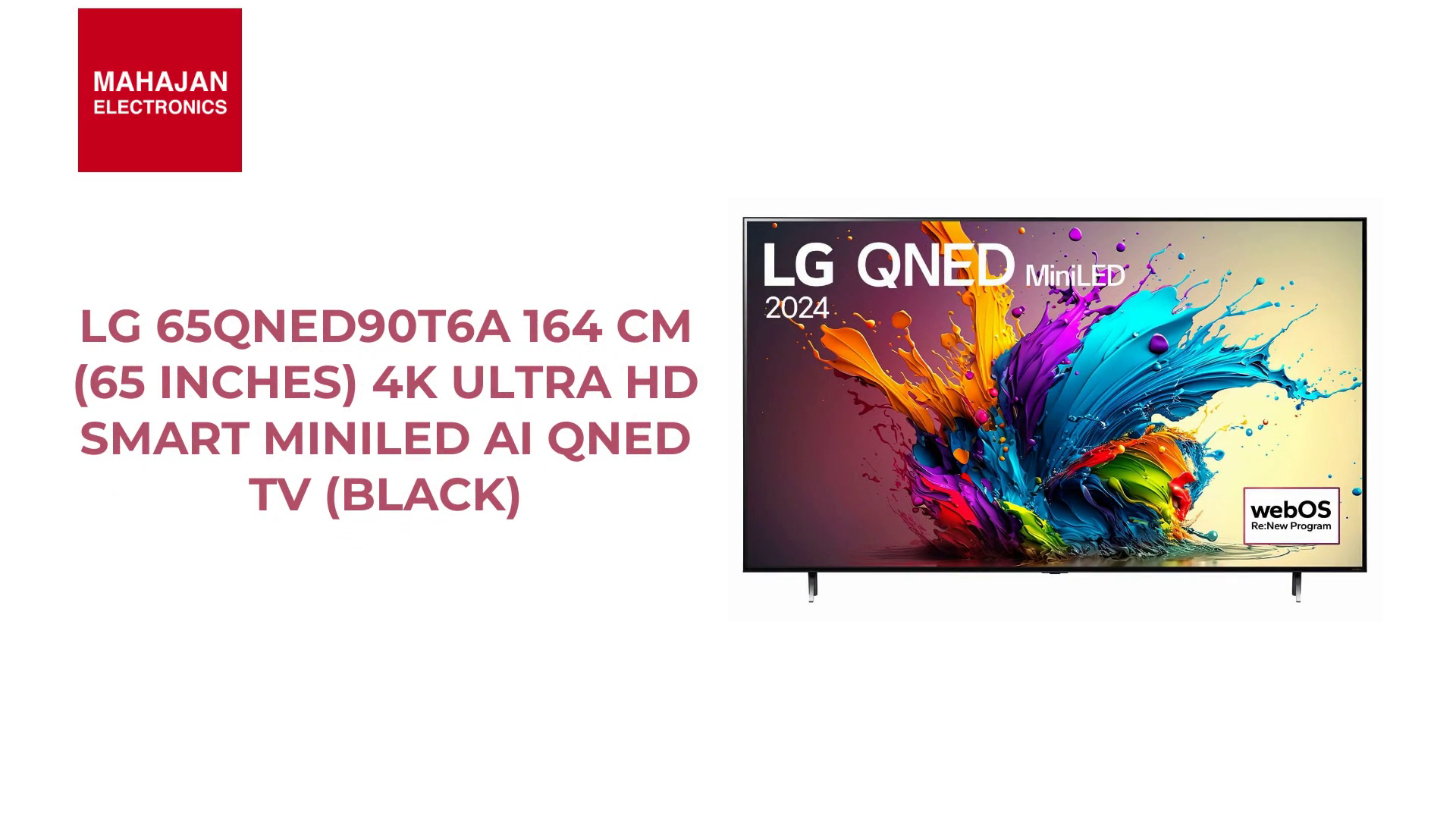 LG 65QNED90T6A 164 cm (65 inches) 4K Ultra HD Smart MiniLED AI QNED TV (Black) by@Outfy