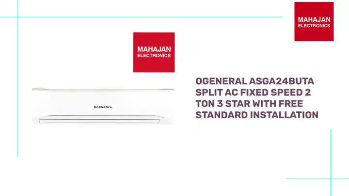 OGeneral ASGA24BUTA Split AC Fixed Speed 2 TON 3 STAR With Free Standard Installation by@Outfy