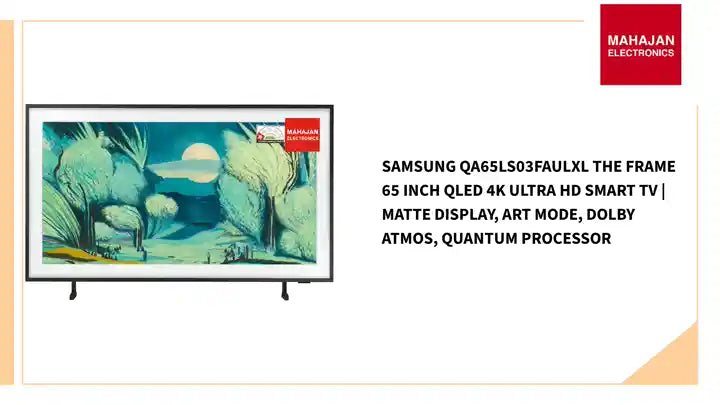 Samsung QA65LS03FAULXL The Frame 65 Inch QLED 4K Ultra HD Smart TV | Matte Display, Art Mode, Dolby Atmos, Quantum Processor by@Outfy