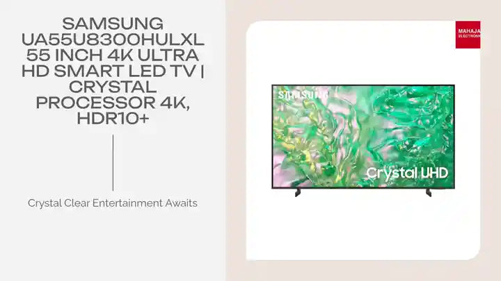 Samsung UA55U8300HULXL 55 Inch 4K Ultra HD Smart LED TV | Crystal Processor 4K, HDR10+ by@Outfy