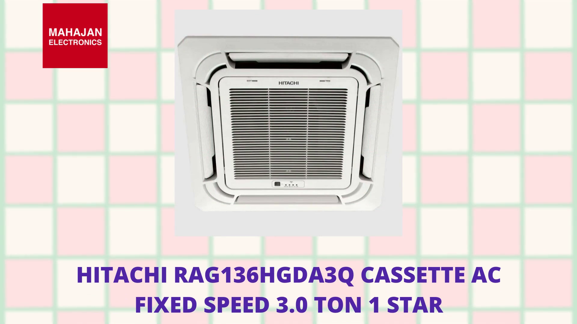 HITACHI RAG136HGDA3Q CASSETTE AC FIXED SPEED 3.0 TON 1 STAR by@Outfy