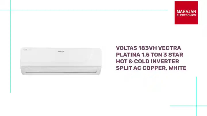 Voltas 183VH VECTRA PLATINA 1.5 Ton 3 Star Hot &amp; Cold Inverter Split AC Copper, White by@Outfy