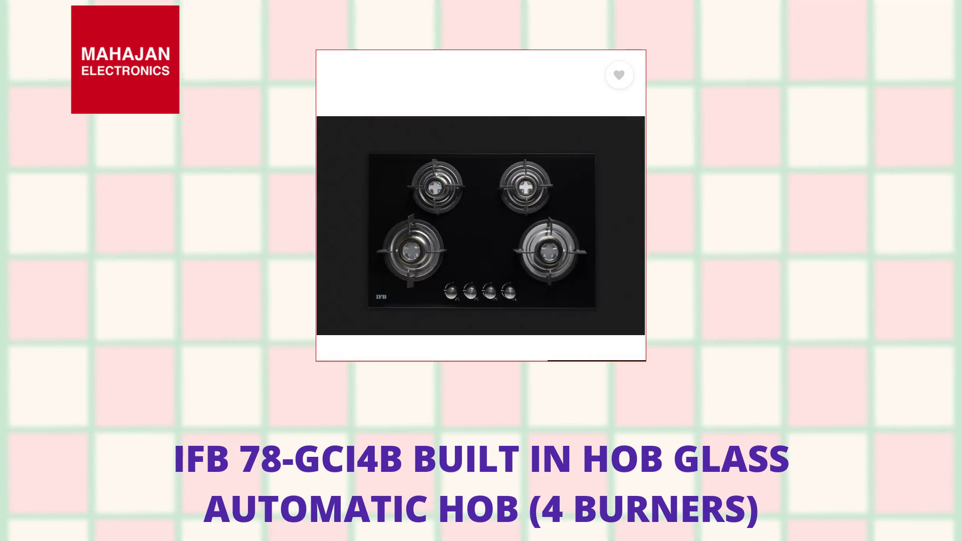 IFB 78-GCI4B BUILT IN HOB Glass Automatic Hob (4 Burners) by@Outfy