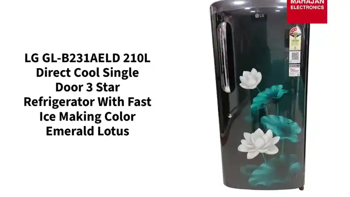 LG GL-B231AELD 210L Direct Cool Single Door 3 Star Refrigerator with Fast Ice Making Color Emerald Lotus by@Outfy