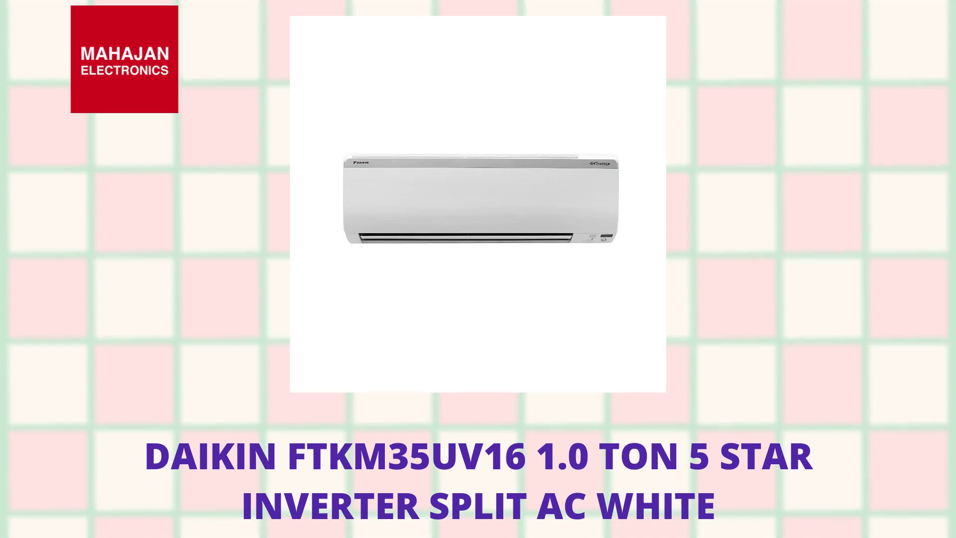 Daikin FTKM35UV16 1.0 Ton 5 Star Inverter Split AC White by@Outfy