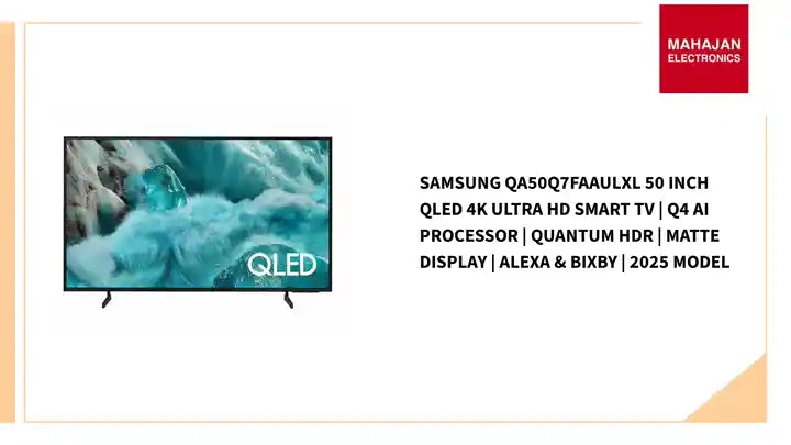 Samsung QA50Q7FAAULXL 50 Inch QLED 4K Ultra HD Smart TV | Q4 AI Processor | Quantum HDR | Matte Display | Alexa &amp; Bixby | 2025 Model by@Outfy