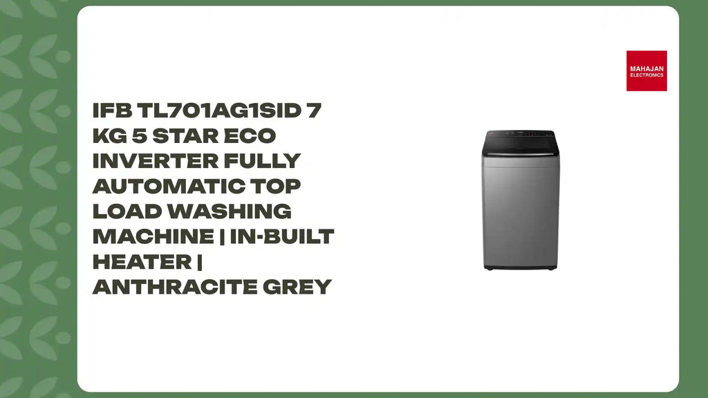 IFB TL701AG1SID 7 Kg 5 Star Eco Inverter Fully Automatic Top Load Washing Machine | In-Built Heater | Anthracite Grey by@Outfy