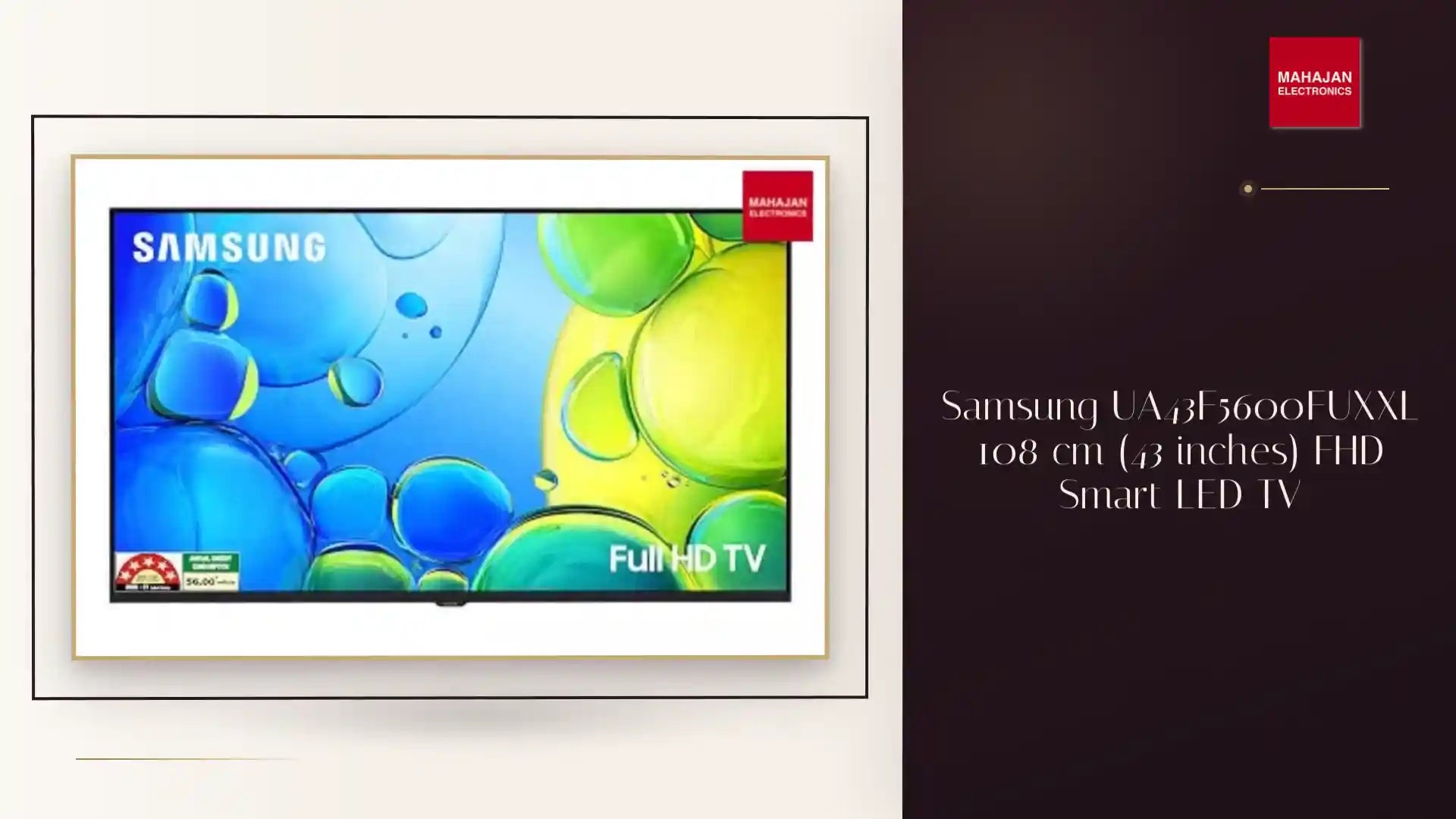 Samsung UA43F5600FUXXL 108 cm (43 inches) FHD Smart LED TV by@Outfy