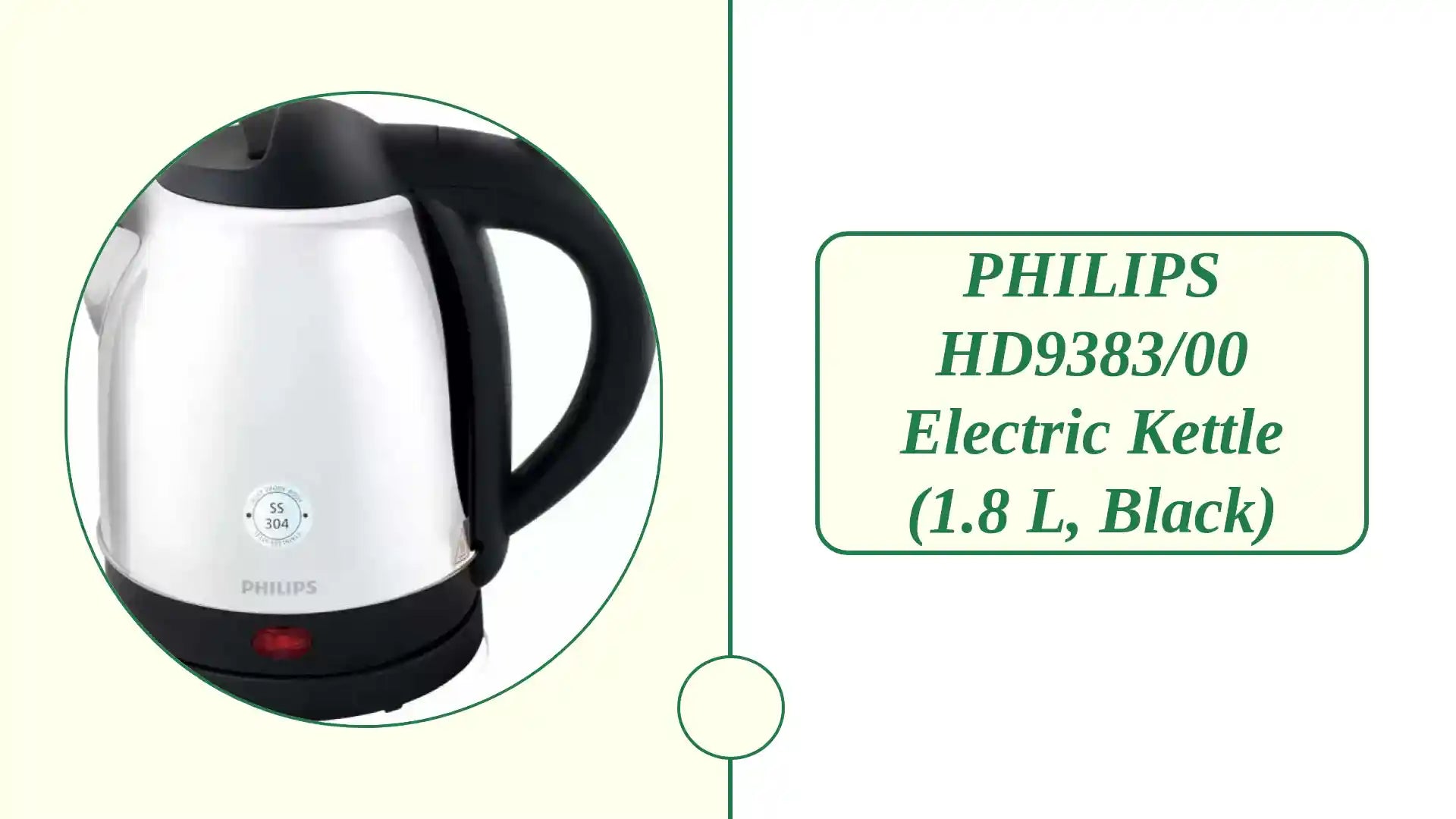 PHILIPS HD9383/00 Electric Kettle (1.8 L, Black) by@Outfy