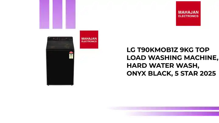 LG T90KMOB1Z 9Kg Top Load Washing Machine, Hard Water Wash, Onyx Black, 5 Star 2025 by@Outfy