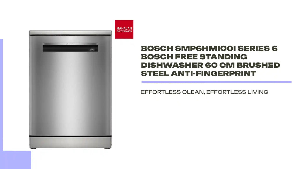 Bosch SMP6HMI00I Series 6 Bosch Free Standing Dishwasher 60 cm Brushed Steel Anti-Fingerprint by@Outfy