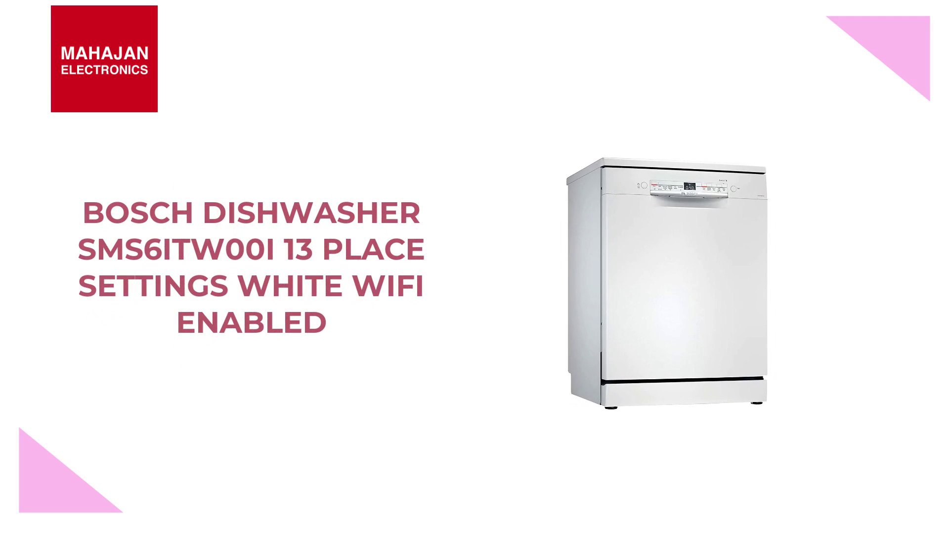 Bosch Dishwasher SMS6ITW00I 13 Place Settings White WiFi Enabled by@Outfy