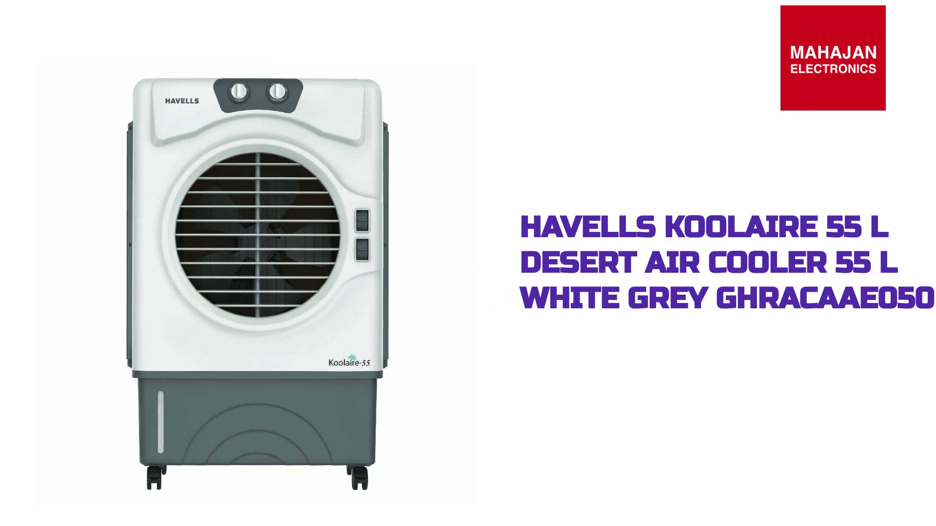 Havells Koolaire 55 L Desert Air Cooler 55 L White Grey GHRACAAE050 by@Outfy