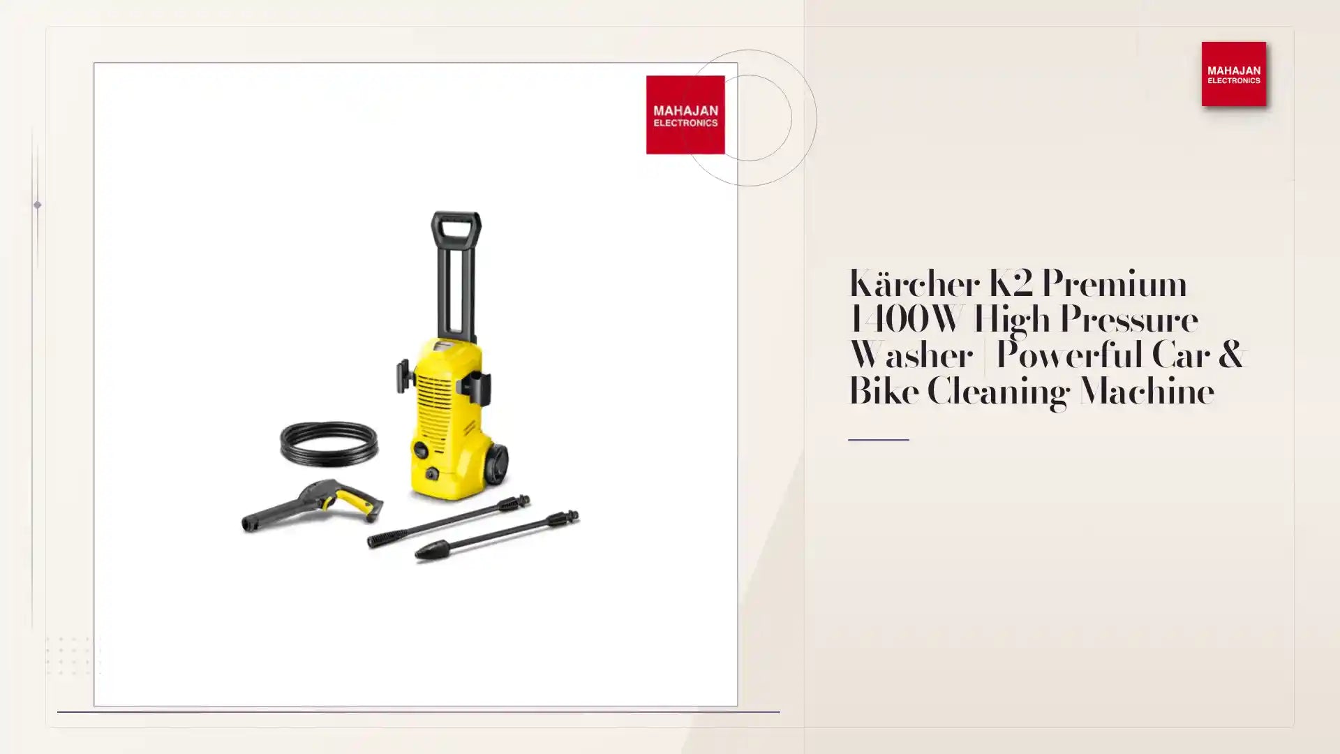 K&auml;rcher K2 Premium 1400W High Pressure Washer | Powerful Car &amp; Bike Cleaning Machine by@Outfy