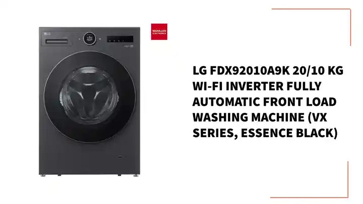 LG FDX92010A9K 20/10 kg Wi-Fi Inverter Fully Automatic Front Load Washing Machine (VX Series, Essence Black) by@Outfy