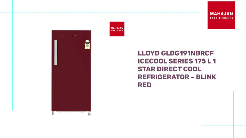 Lloyd GLDG191NBRCF Icecool Series 175 L 1 Star Direct Cool Refrigerator &ndash; Blink Red by@Outfy