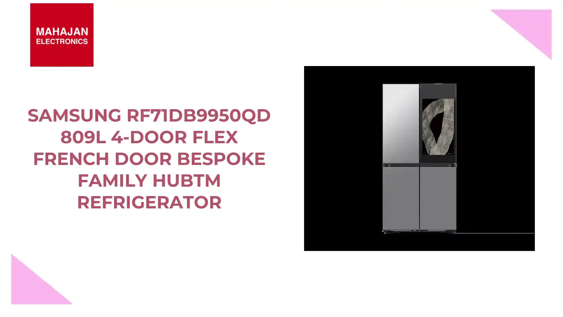 Samsung RF71DB9950QD 809L 4-Door Flex French Door Bespoke Family HubTM Refrigerator by@Outfy