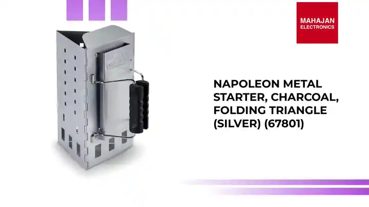 Napoleon Metal Starter, Charcoal, Folding Triangle (Silver) (67801) by@Outfy