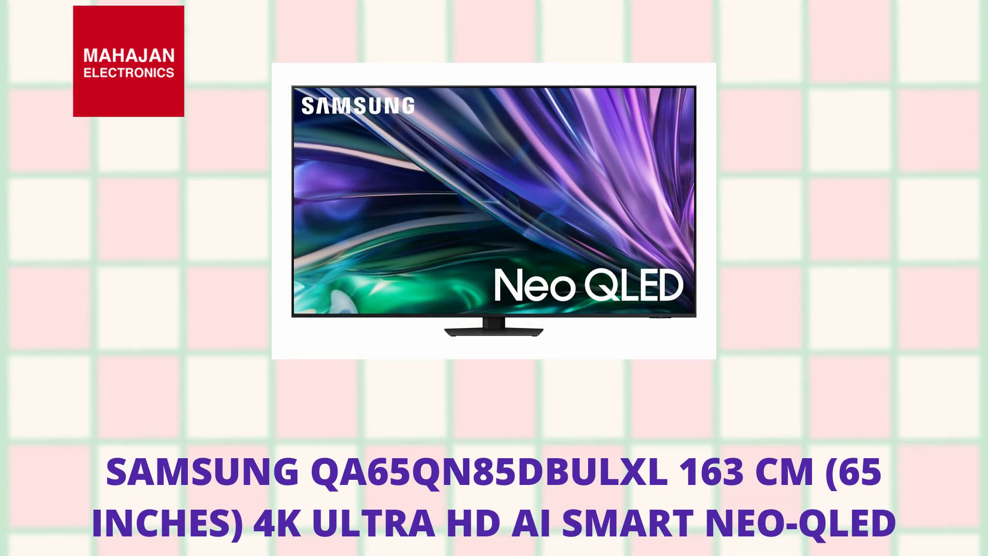 Samsung QA65QN85DBULXL 163 cm (65 inches) 4K Ultra HD AI Smart Neo-QLED TV (Graphite Black) Free Tv Offer by@Outfy