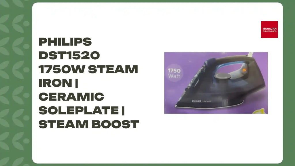 Philips DST1520 1750W Steam Iron | Ceramic Soleplate | Steam Boost by@Outfy