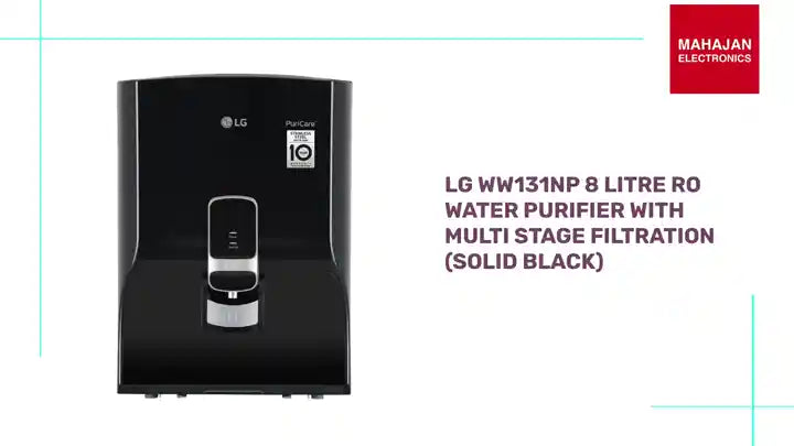 LG WW131NP 8 Litre RO Water Purifier with Multi Stage Filtration (Solid Black) by@Outfy