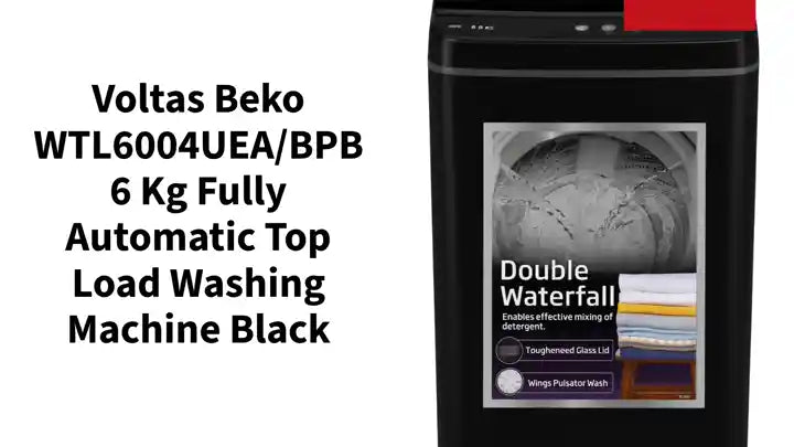 Voltas Beko WTL6004UEA/BPB 6 kg Fully Automatic Top Load Washing Machine Black by@Outfy