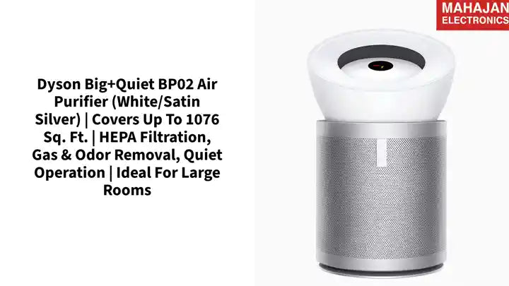 Dyson Big+Quiet BP02 Air Purifier (White/Satin Silver) | Covers Up to 1076 Sq. Ft. | HEPA Filtration, Gas &amp; Odor Removal, Quiet Operation | Ideal for Large Rooms by@Outfy
