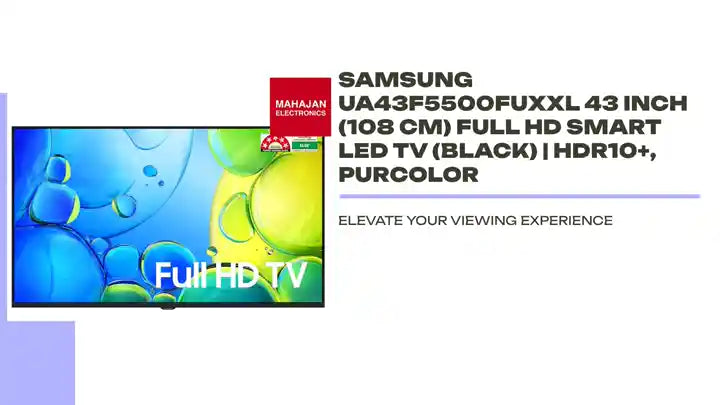 Samsung UA43F5500FUXXL 43 Inch (108 cm) Full HD Smart LED TV (Black) | HDR10+, PurColor by@Outfy