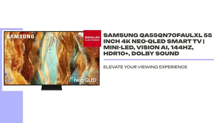 Samsung QA55QN70FAULXL 55 Inch 4K Neo-QLED Smart TV | Mini-LED, Vision AI, 144Hz, HDR10+, Dolby Sound by@Outfy