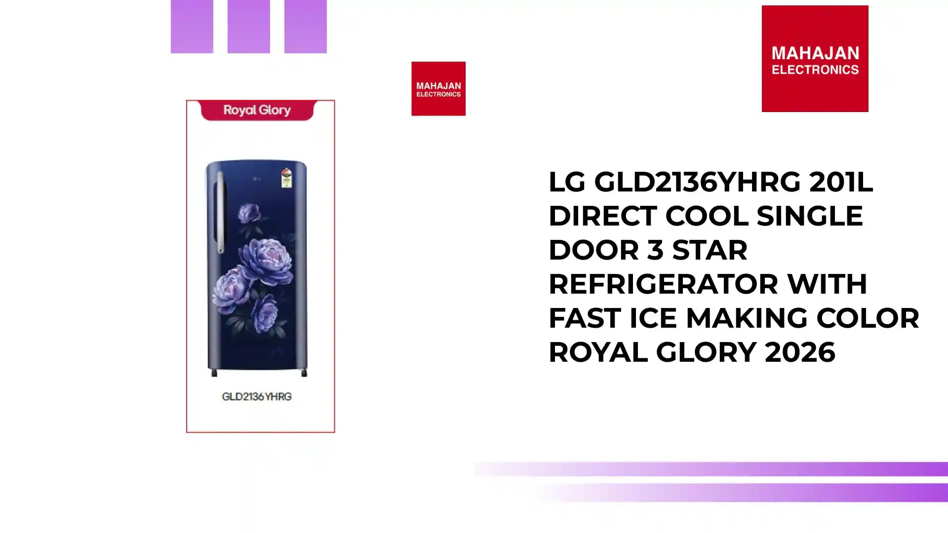 LG GLD2136YHRG 201L Direct Cool Single Door 3 Star Refrigerator with Fast Ice Making Color Royal Glory 2026 by@Outfy