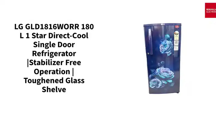 LG GLD1816WORR 180 L 1 Star Direct-Cool Single Door Refrigerator |Stabilizer Free Operation | Toughened Glass Shelve by@Outfy