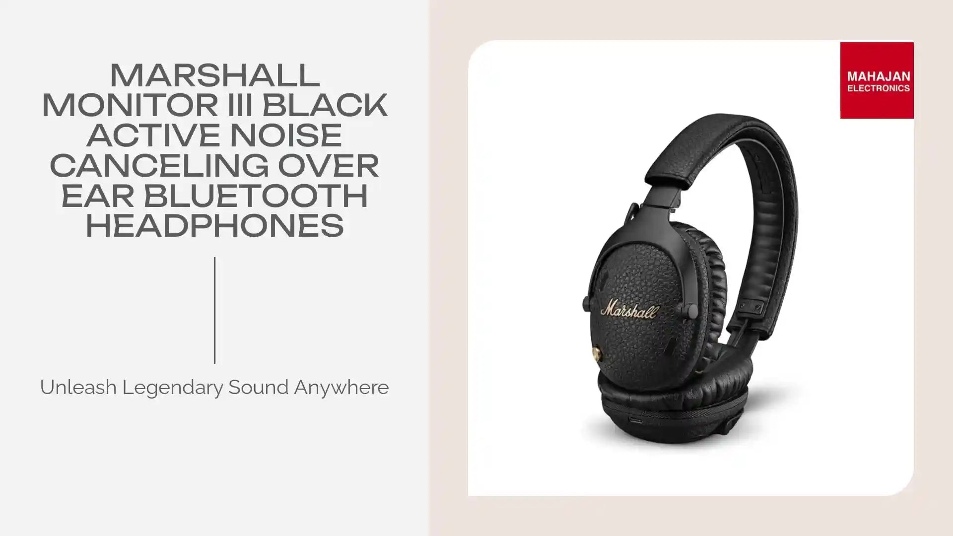 Marshall Monitor III Black Active Noise Canceling Over Ear Bluetooth Headphones by@Outfy