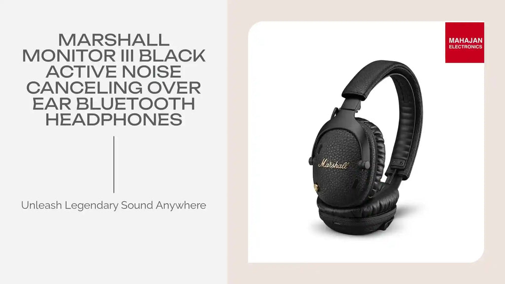 Marshall Monitor III Black Active Noise Canceling Over Ear Bluetooth Headphones by@Outfy