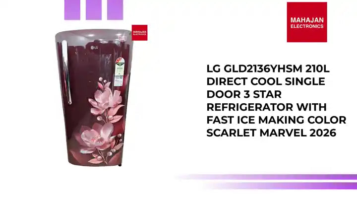 LG GLD2136YHSM 210L Direct Cool Single Door 3 Star Refrigerator with Fast Ice Making Color Scarlet Marvel 2026 by@Outfy
