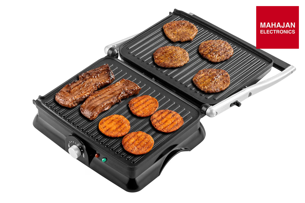 Russell Hobbs RST2004CG GrillMaster 2000 W 4 Slice Sandwich Maker & Grill with 180-Degree Flat Open & Drip Tray (Black) – Mahajan Electronics Online.