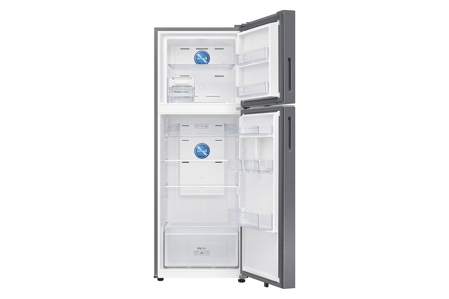 Samsung RT34HG5A42S8HL 330 L, (2026 Model) 2 Star, Convertible 5-in-1, Digital Inverter, Frost Free Double Door, WiFi Bespoke AI Refrigerator , Elegant Inox-Online Mahajan Electronics