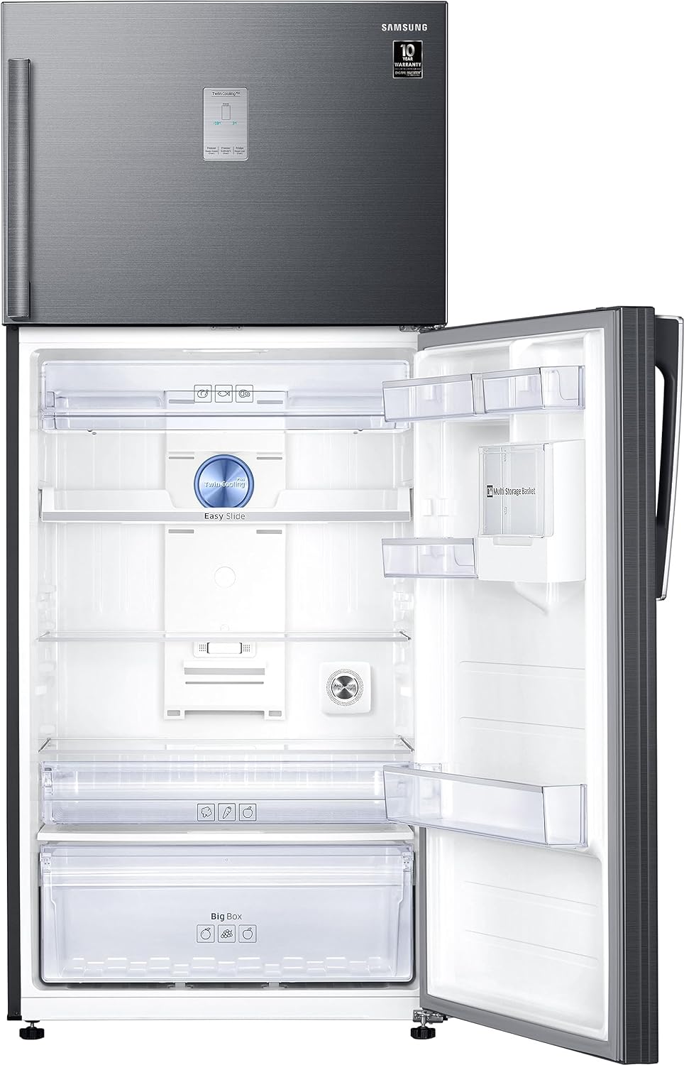 Samsung 530 L, 1 Star, Convertible 5-in-1, Digital Inverter, Frost Free Double Door Refrigerator (RT56C637SBS/TL, Black Inox, 2023 Model) - Mahajan Electronics Online