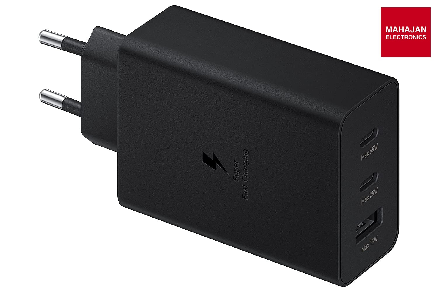 Samsung 65W Power Adapter Trio (Black) | Original Fast Charger | 3-Port USB | Compatible with Tablets &amp – Mahajan Electronics Online.