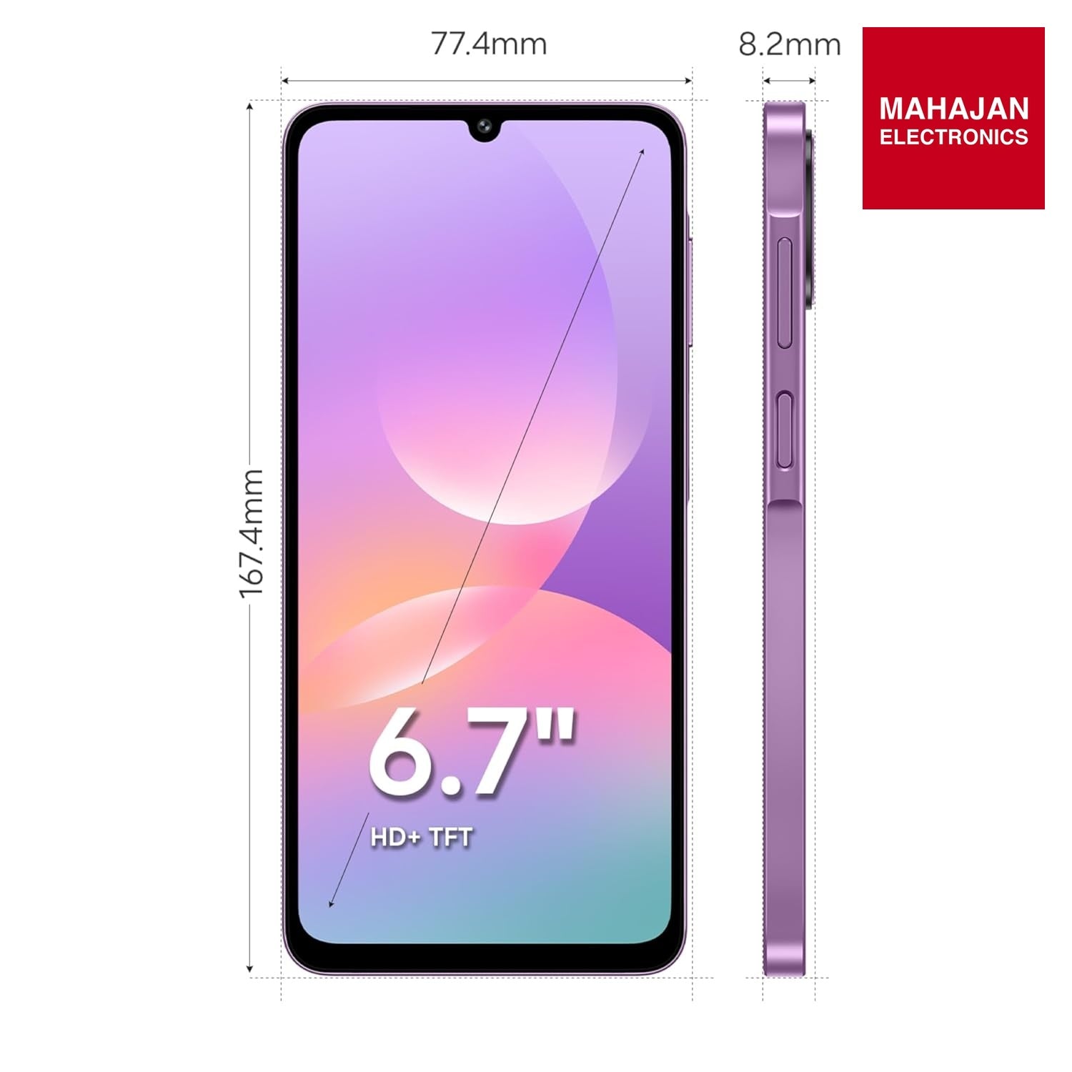 Samsung Galaxy M17e Vibe Violet image 10 with Mahajan Electronics logo