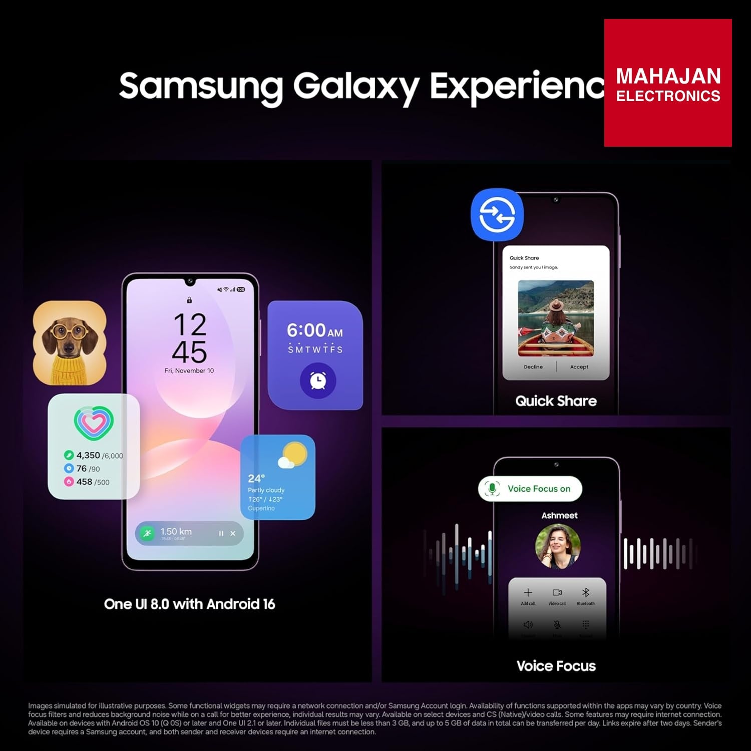 Samsung Galaxy M17e Vibe Violet image 8 with Mahajan Electronics logo