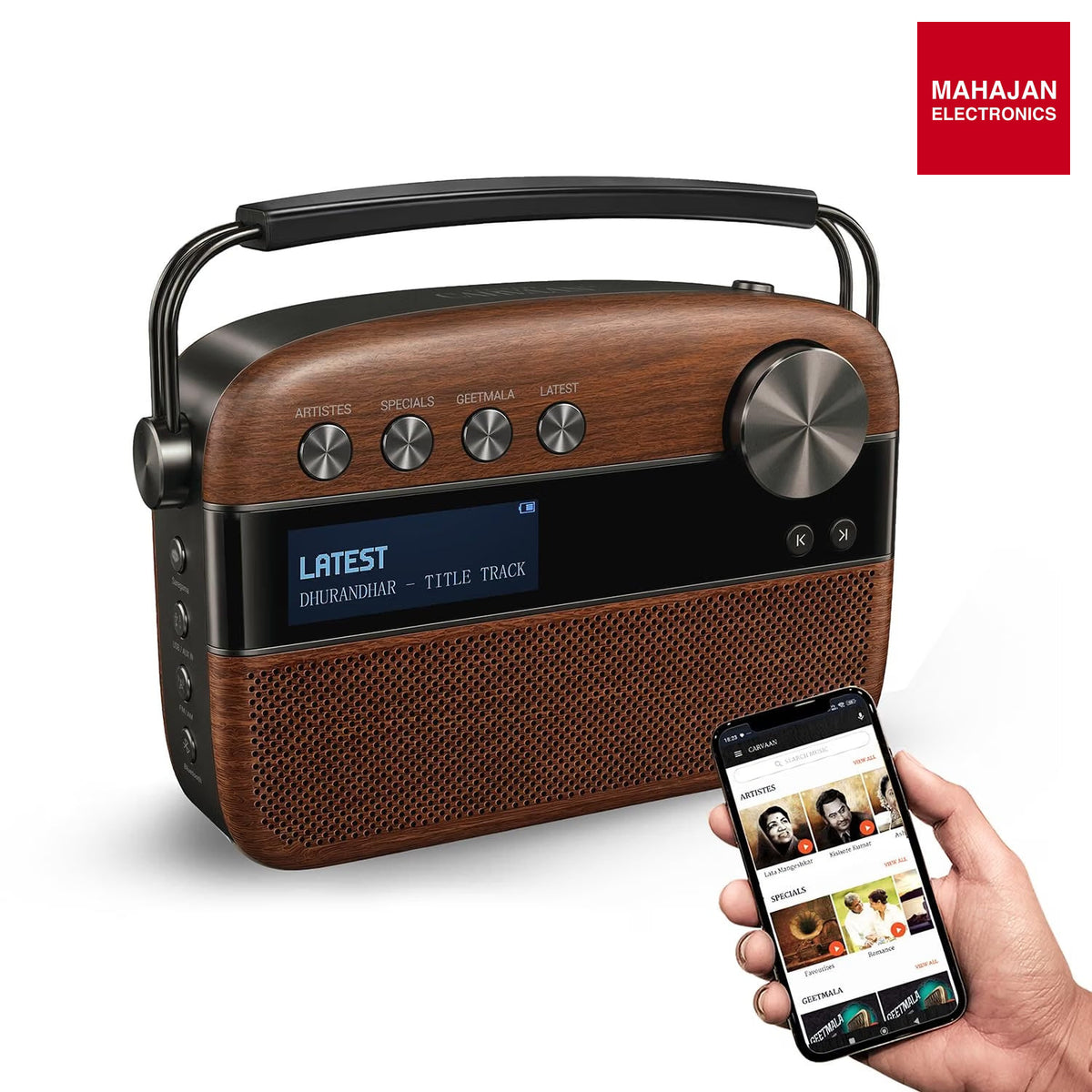 Saregama Carvaan 3.0 Hindi Legends to Latest Music Player, Antique Oak SC230 Carvaan – Mahajan Electronics Online.