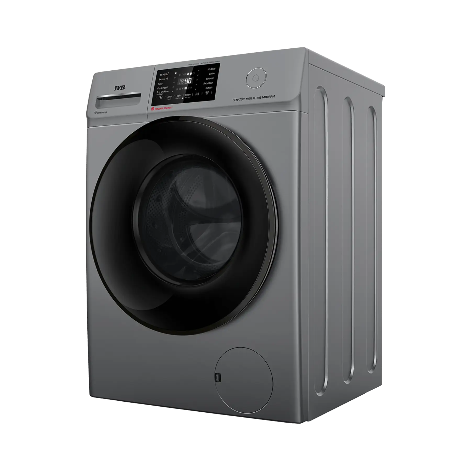 IFB Senator MSN 8014 Front Load Washing Machine 8 kg | 1400 rpm | Metallic Silver Mahajan Electronics Online