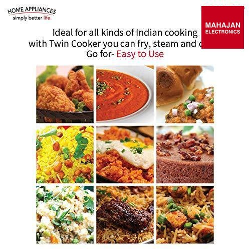 Sharp KN-TC50VI-SL Twin Cooker | 1st Dual Pot Multi Cooker | Smart Temperature Control | 12 Auto Cooking Modes | Silver Sharp