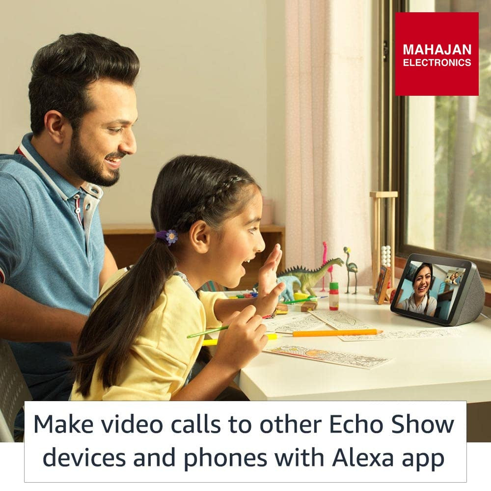 All New Echo Show 8 (2nd Gen) – 8” HD Smart Display with Alexa, 13MP Auto-Framing Camera, Stereo Sound & Smart Home Control (Black) | Mahajan Electronics Delhi NCR Amazon