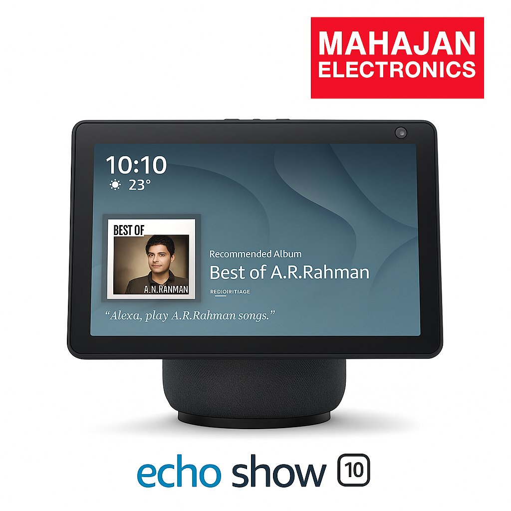 Amazon Echo Show 10 10.1" HD smart display with motion, premium sound and Alexa (Black)