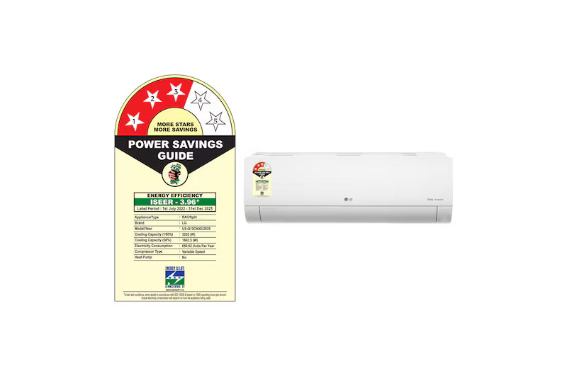 LG US-Q12CNXE 1 Ton 3 Star DUAL Inverter Split AC (Copper, AI Convertible 6-in-1 Cooling, Faster Cooling & Energy Saving, 2 Way Air Swing, HD Filter with Anti-Virus Protection,  White LG